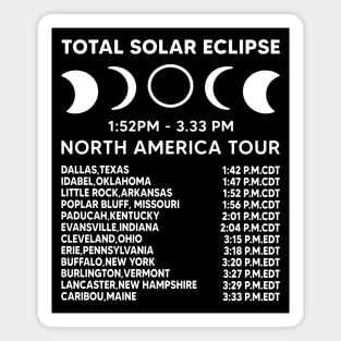 2024 total solar eclipse April 8th Path Of The Eclipse North America Tour State Totality Magnet